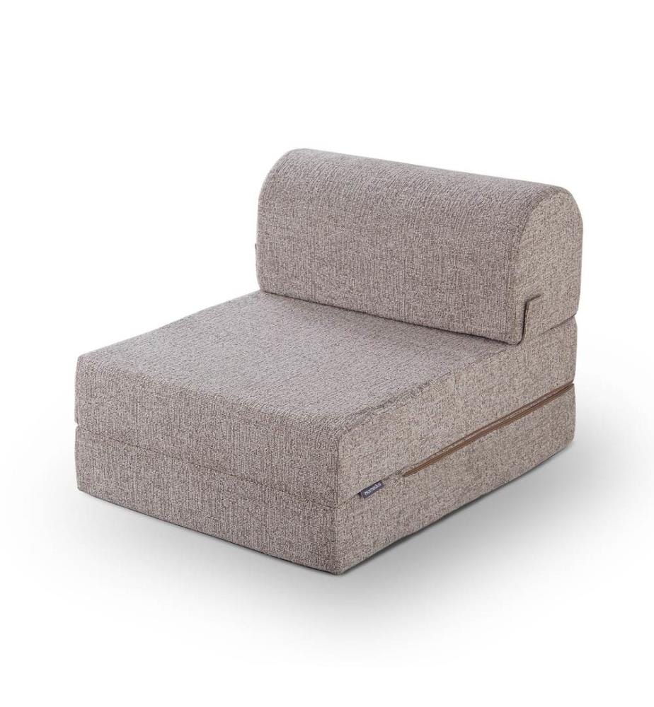 Hellbraun, Bezug: 100% Boucle Fabric, 1-Sitz Sofa-Bett