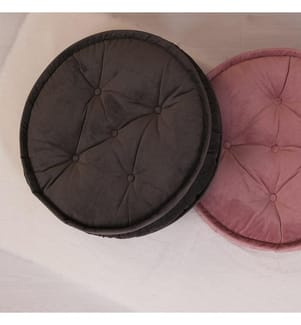 Dekoratives Kissen, Anthrazit, Bezug: 100% Samt Fabric