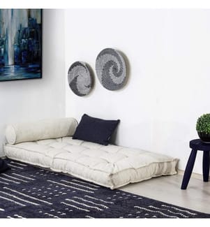 Sitzkissen, weiss, Bezug: 100 % BOUCLE-STOFF