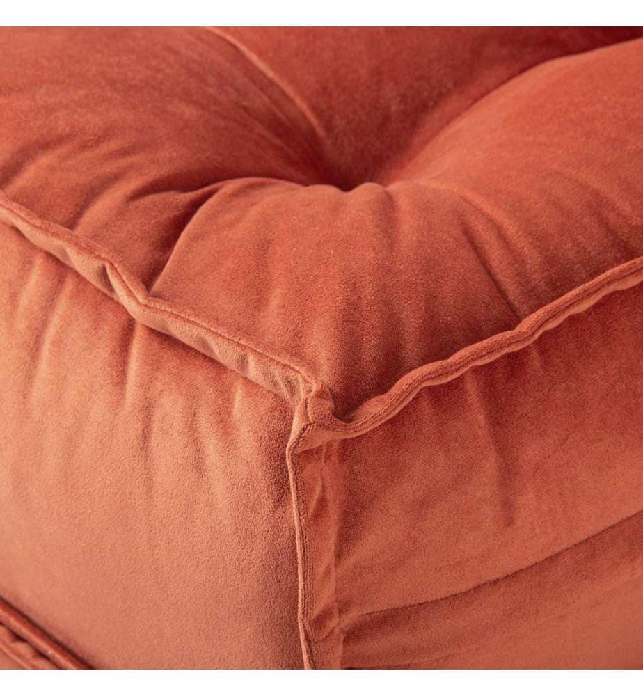 Divano letto a 1 posto, rosso piastrellato, rivestimento: 100% TESSUTO BOUCLE