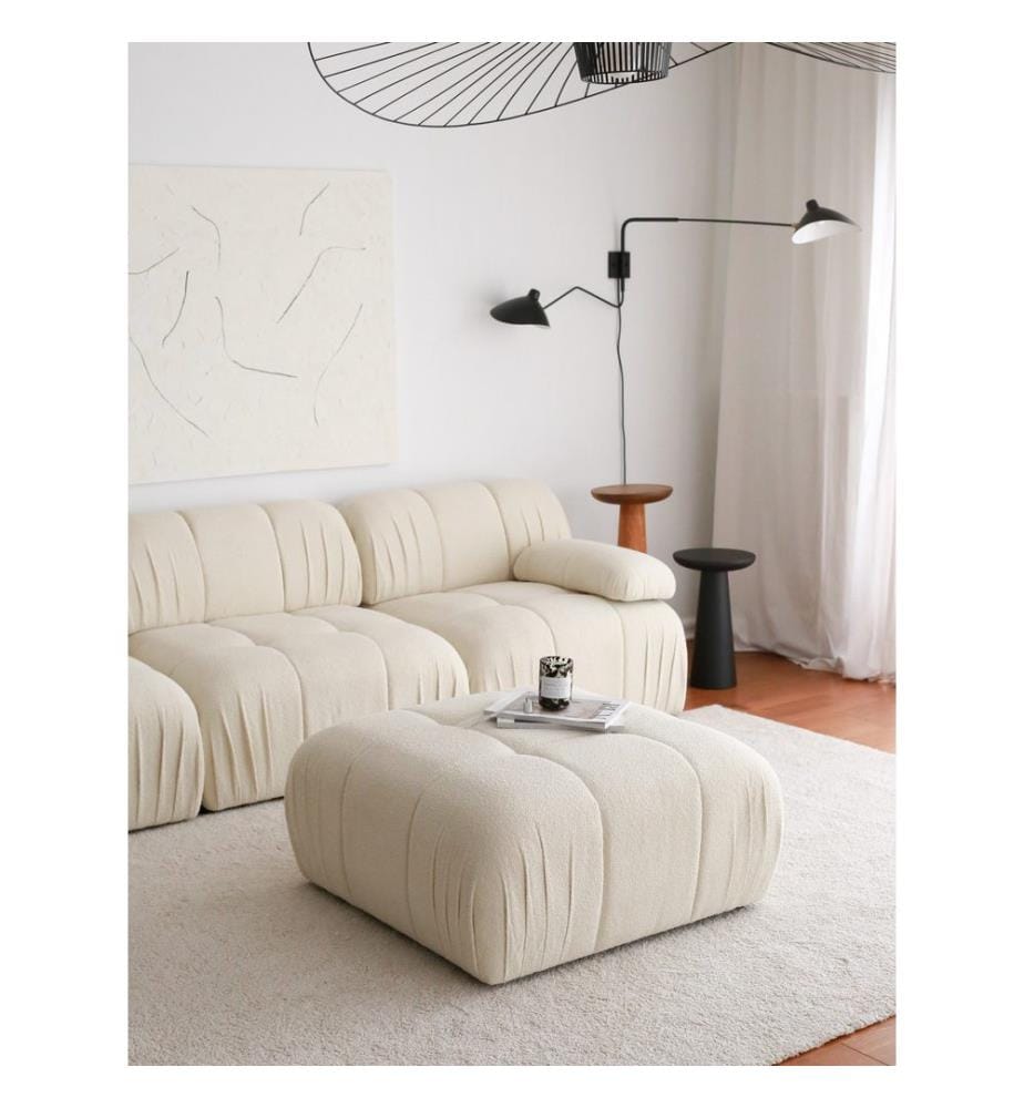 Sofakissen, Weiss, Stoff: 100% Teddy