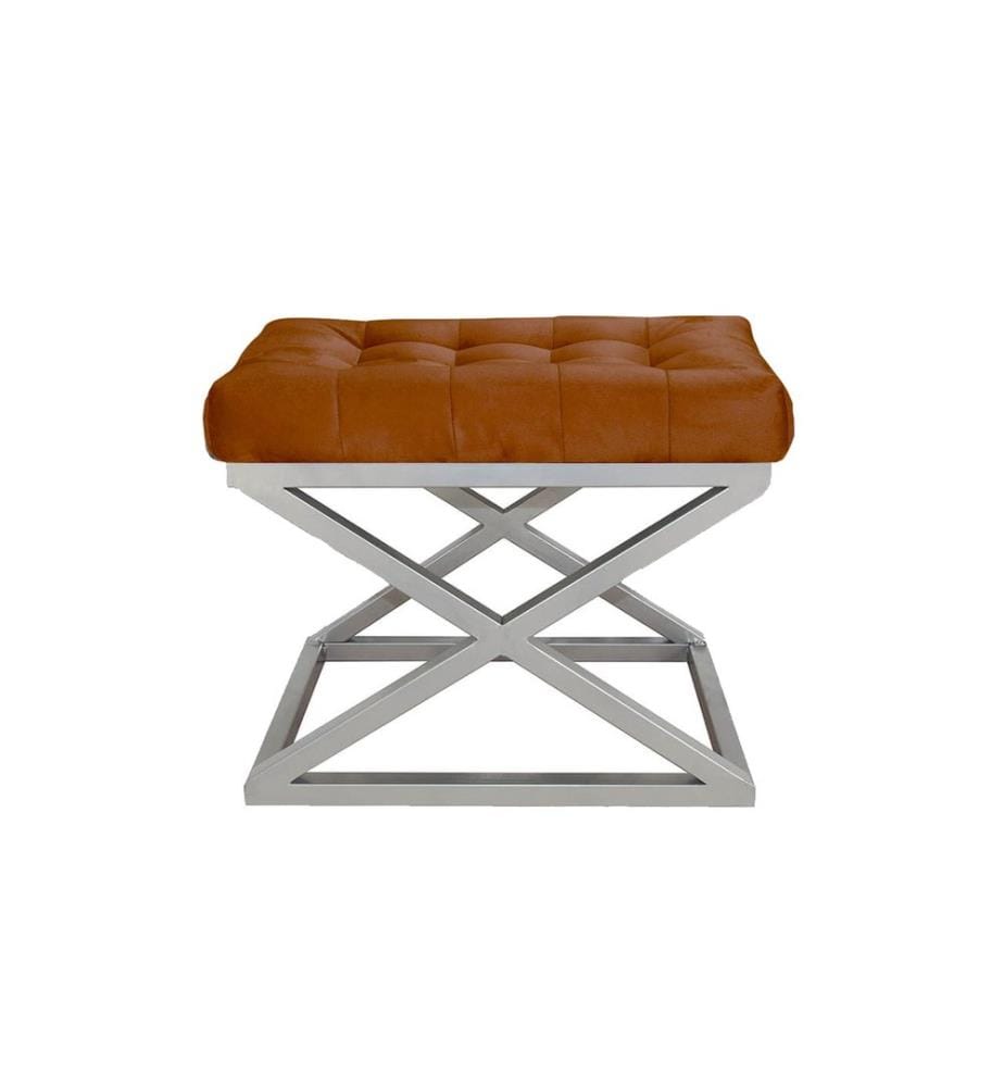 Sessel, Silber, Terracota, Gestell: 100% Metall, Stoff: 100% Polyester Babyface