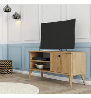 Color Rovere, Armadi Tv, 15X90X29,5 cm, Piastra Di Particelle Con Rivestimento Melamina