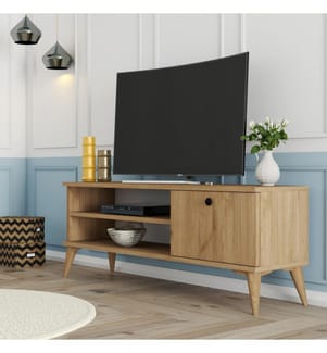 Color Rovere, Armadi Tv, 15X120X29,5 cm, Piastra Di Particelle Con Rivestimento Melamina