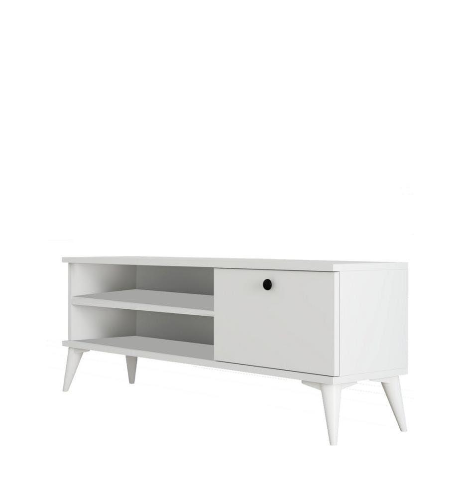 Bianco, Armadi Tv, 15X120X29,5 cm, Piastra Di Particelle Rivestita Con Melamina