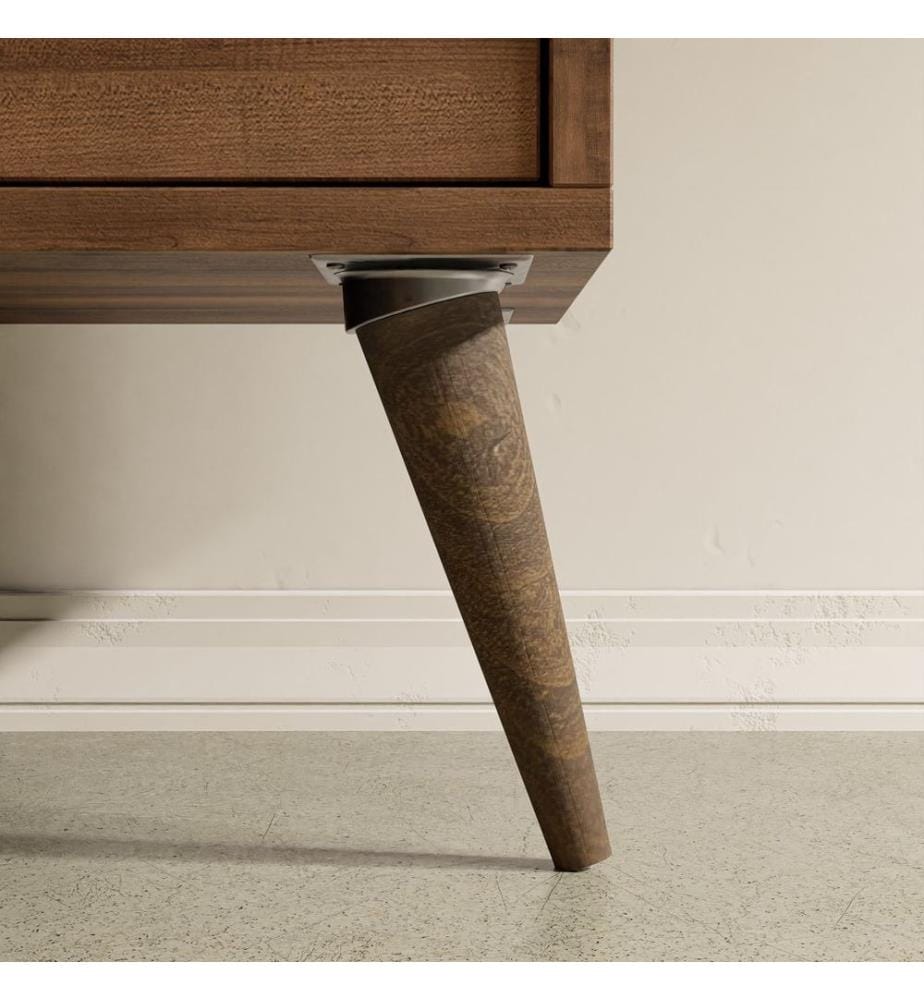 TV Stand, Walnut, Melamine Coated Particle Board
