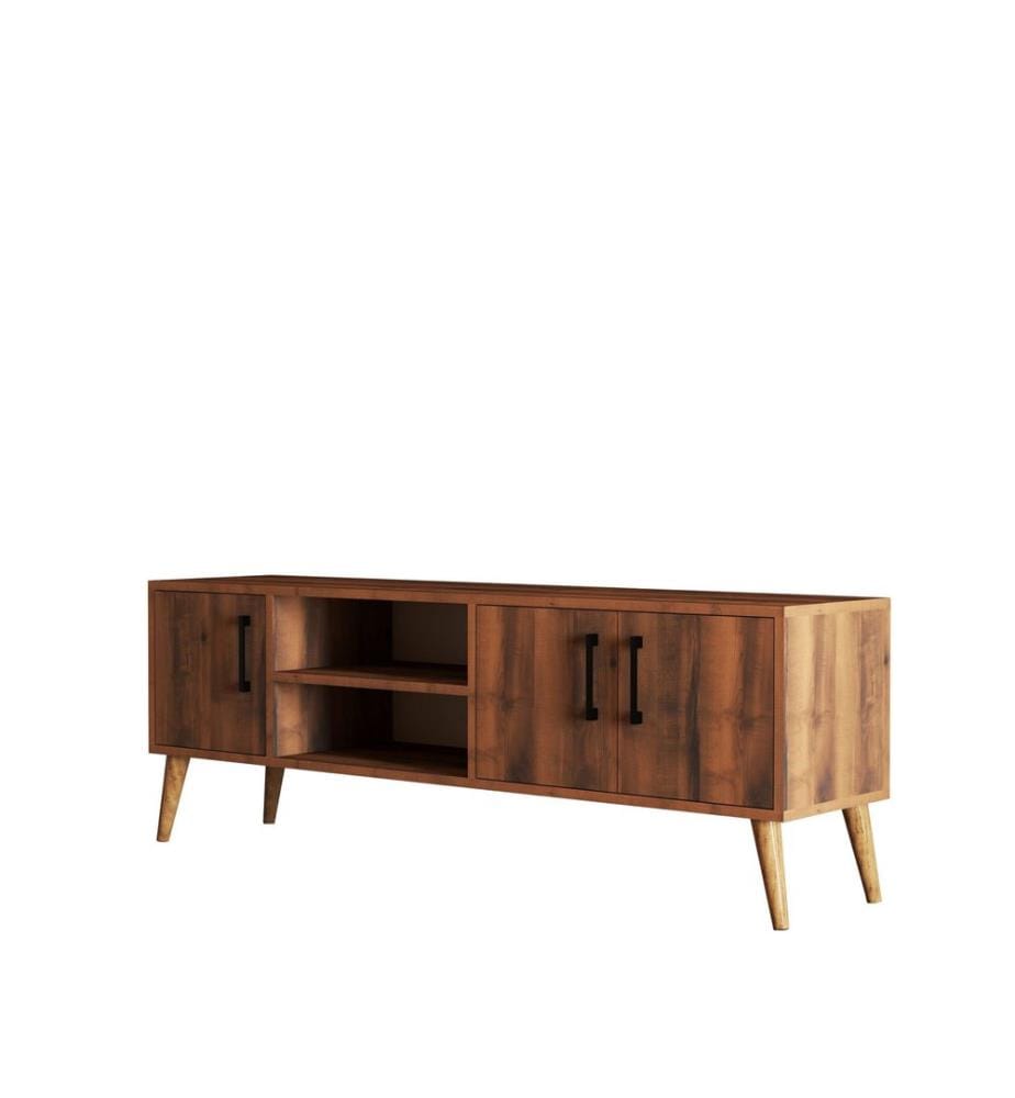TV Stand, Walnut, Melamine Coated Particle Board