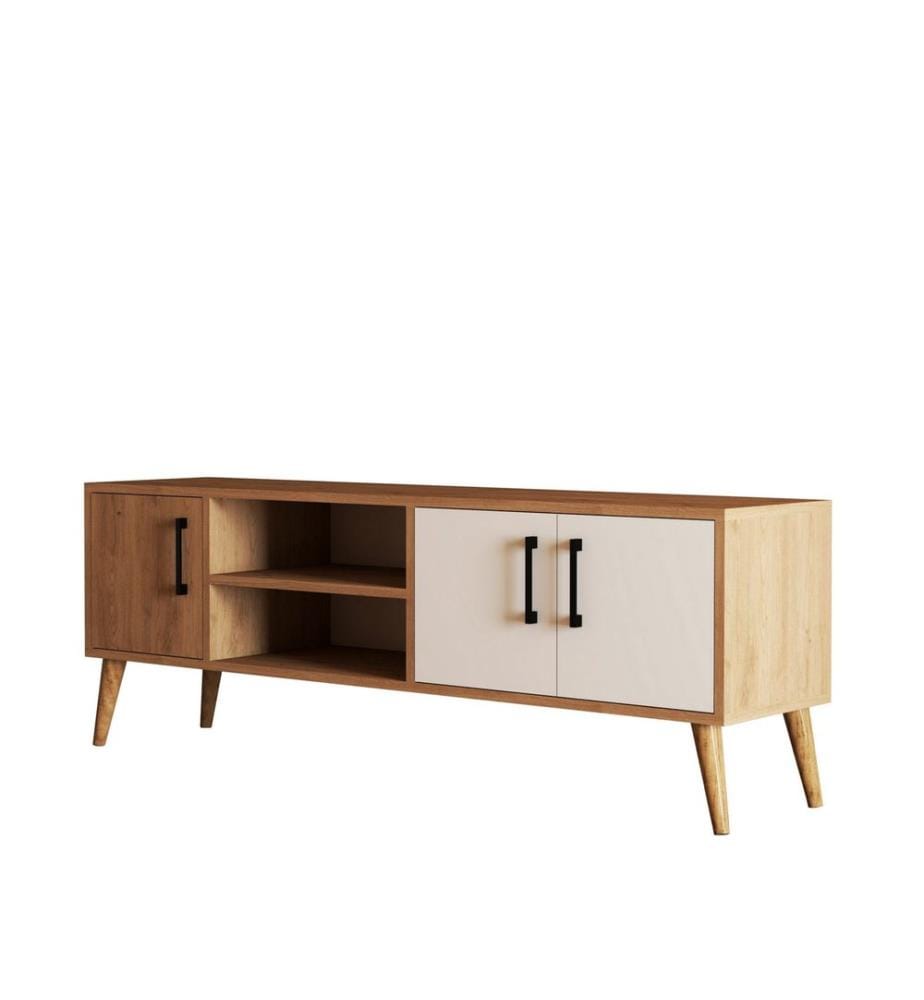 Color Quercia, Bianco, Armadi Tv, 52X150X34 cm, Piastra Di Particelle Rivestita Con Melamina
