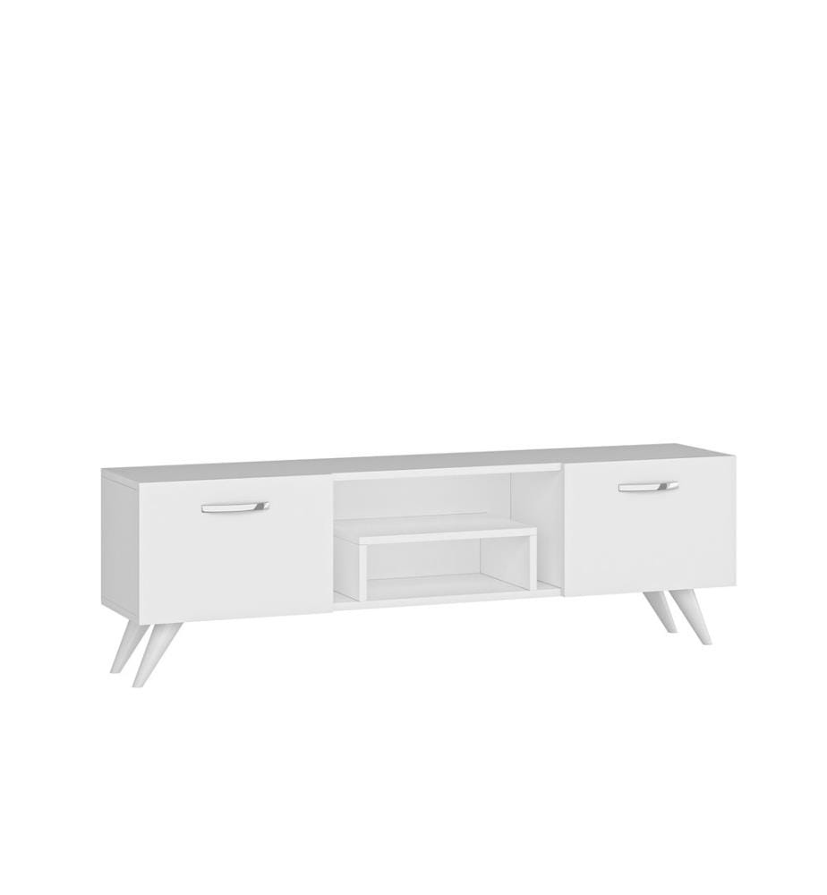 Supporto Tv, Bianco, Disco Di Particelle Rivestito Di Melamina