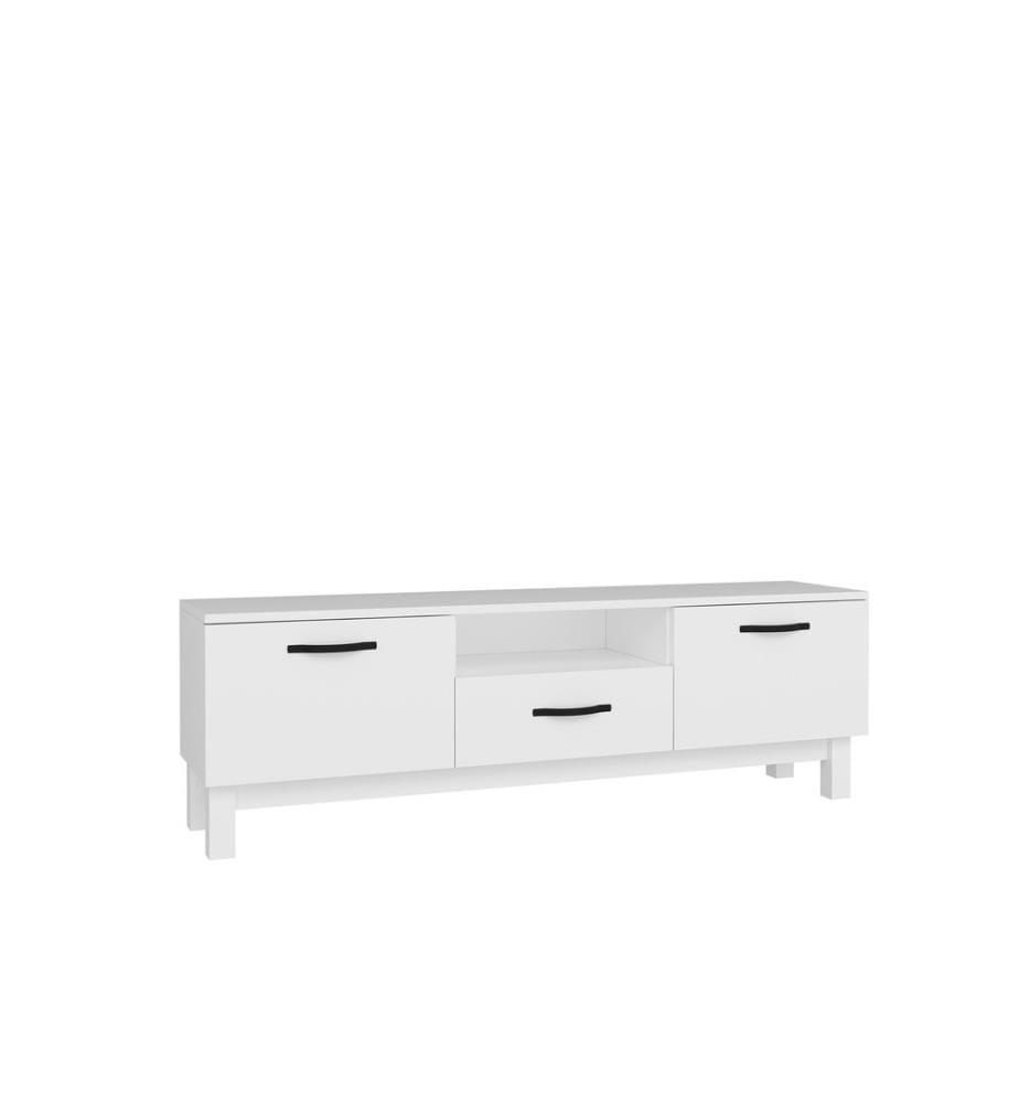 Supporto Tv, Bianco, Disco Di Particelle Rivestito Di Melamina