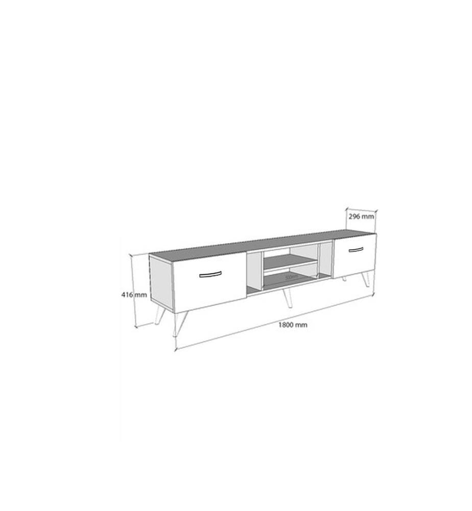 TV Stand, Lydia, 100% MELAMINE COATED PARTICLE BOARD