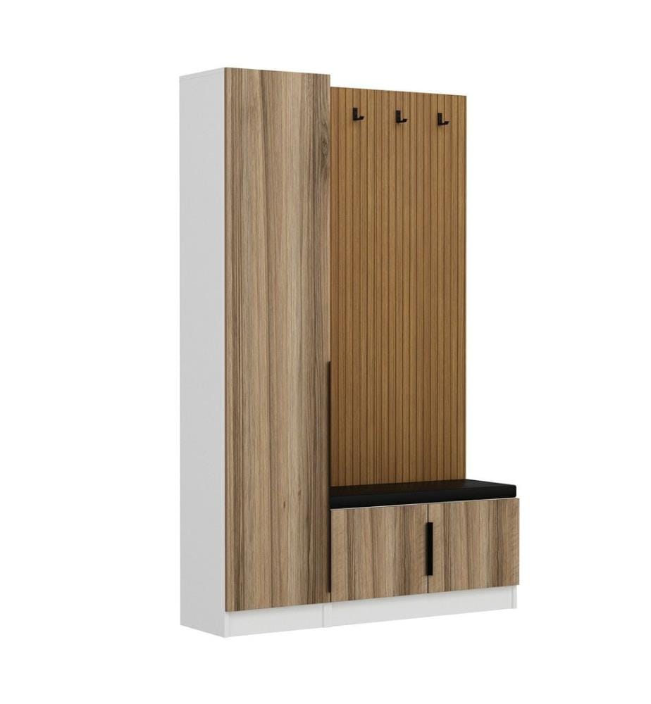 Hall Stand, Walnut, Melamine Coated Particle Board