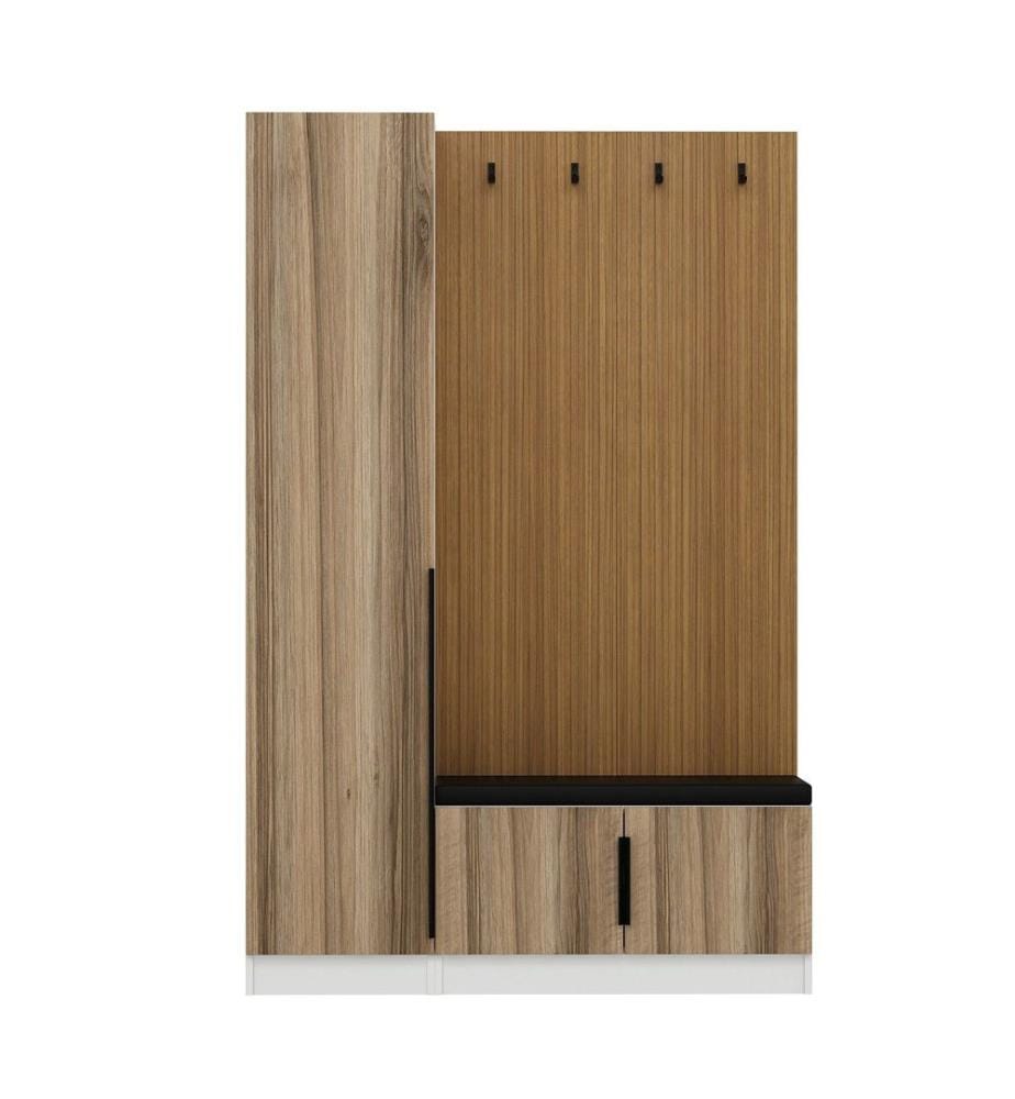 Hall Stand, Walnut, Melamine Coated Particle Board