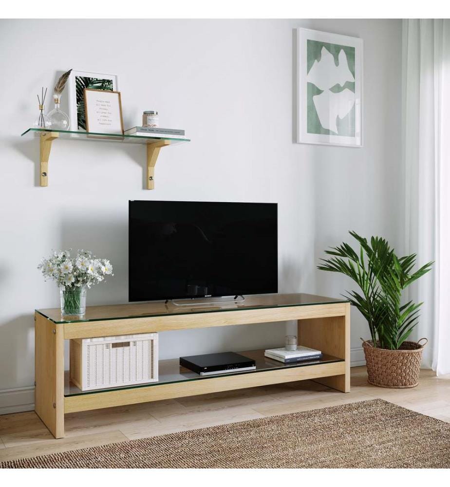 Color Quercia, Armadi Tv, 45X140X40 cm, In Legno Massiccio Di Pino