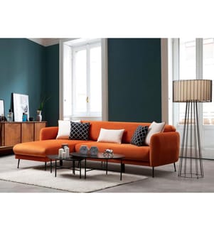 Orange, Schlafsofas, Buchenholz Rahmen , Spanplatte
