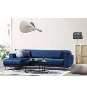 Navy,Blau, Schlafsofas, Buchenholz Rahmen , Spanplatte