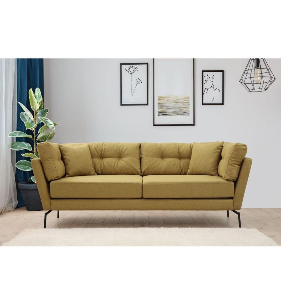 Giallo Verdastro, Divano Letto, Legno Telaio Di Faggio , Chipboard