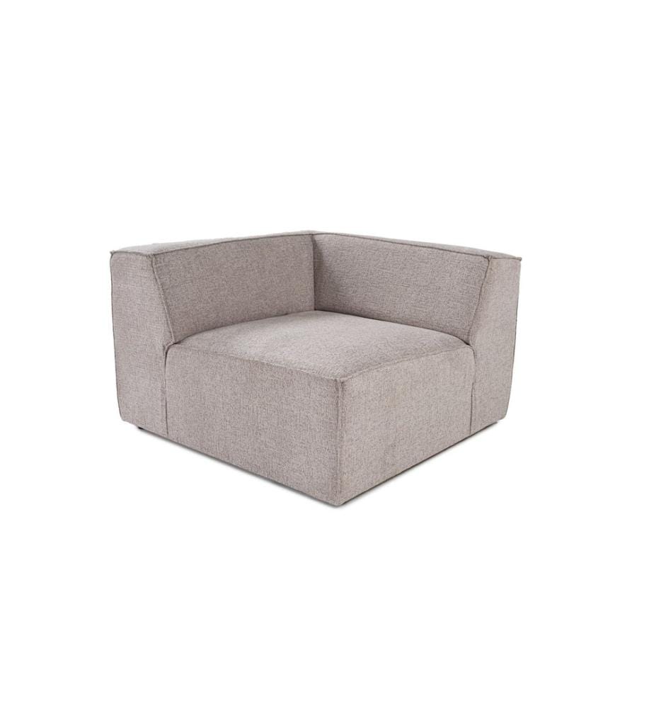 Mokka, Gestell: 100 % HORNBEAM, Bezug: 100 % LEINEN, Kunststoffbeine, 1-Sitzer-Sofa