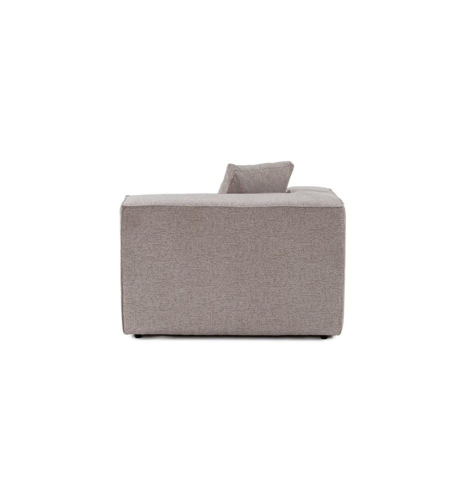 Mokka, Gestell: 100 % HORNBEAM, Bezug: 100 % LEINEN, Kunststoffbeine, 1-Sitzer-Sofa
