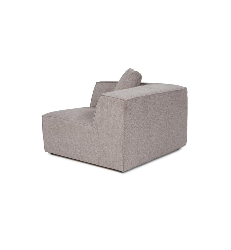 Mokka, Gestell: 100 % HORNBEAM, Bezug: 100 % LEINEN, Kunststoffbeine, 1-Sitzer-Sofa