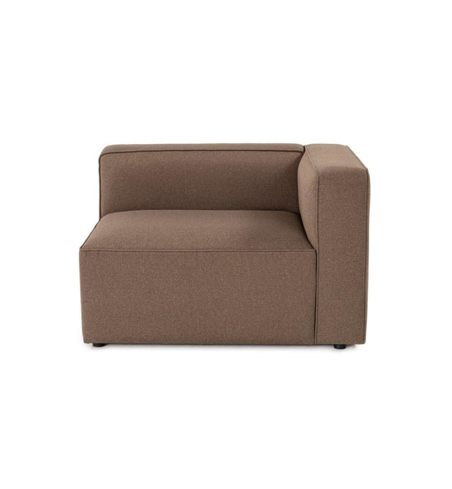 1-Seat Sofa, Brown, Frame: BEECH & FIR TREE & CHIPBOARD, Fabric: SOFT TEXTURE FABRIC, Plastic Legs