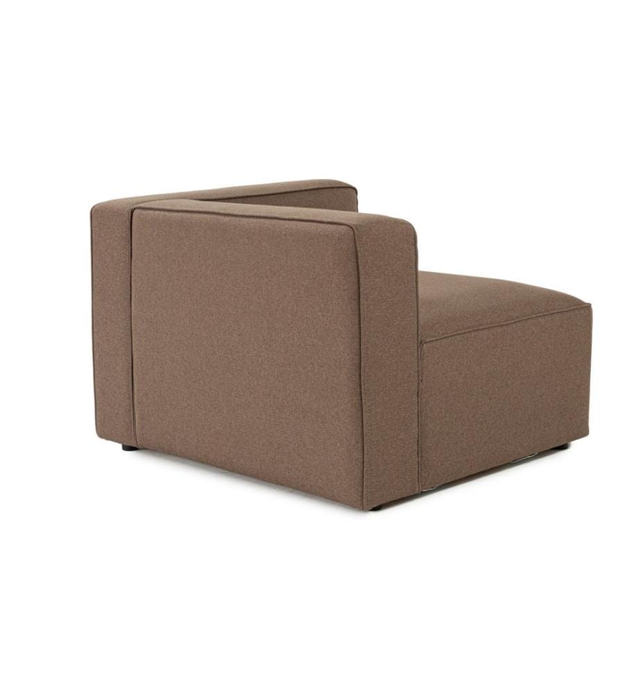 1-Seat Sofa, Brown, Frame: BEECH & FIR TREE & CHIPBOARD, Fabric: SOFT TEXTURE FABRIC, Plastic Legs