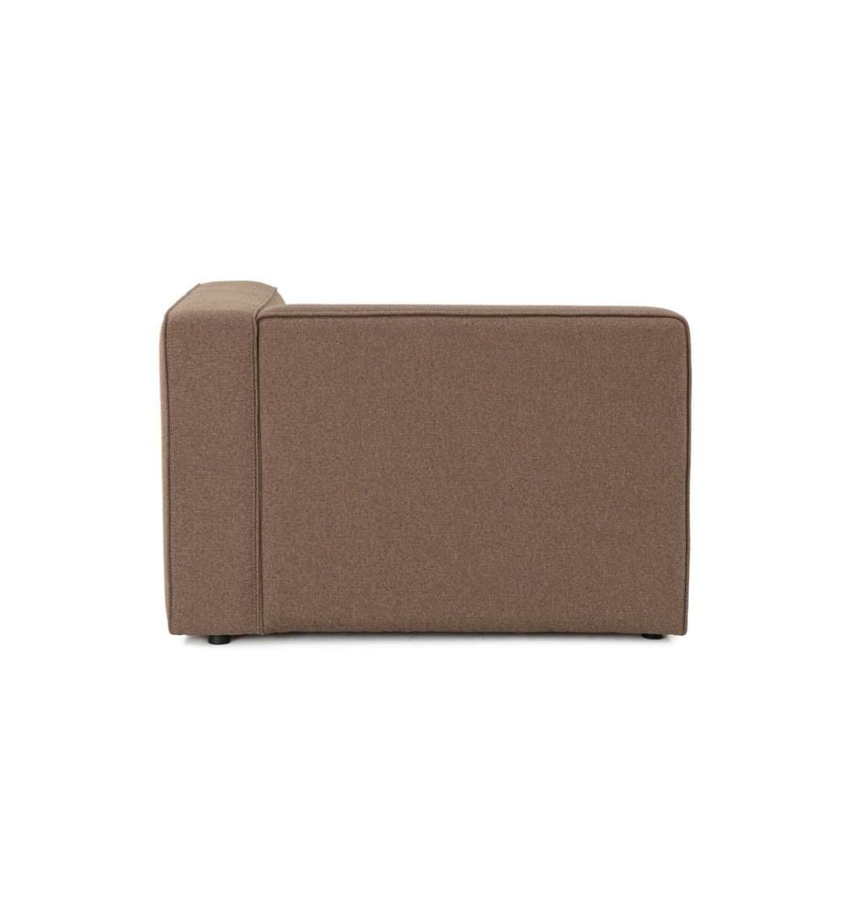 1-Seat Sofa, Brown, Frame: BEECH & FIR TREE & CHIPBOARD, Fabric: SOFT TEXTURE FABRIC, Plastic Legs
