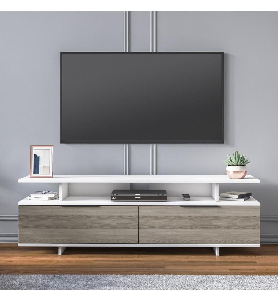 Grey, Tv Armates, 47X150X35 cm, Piastra Di Particelle Rivestita Con Melamina