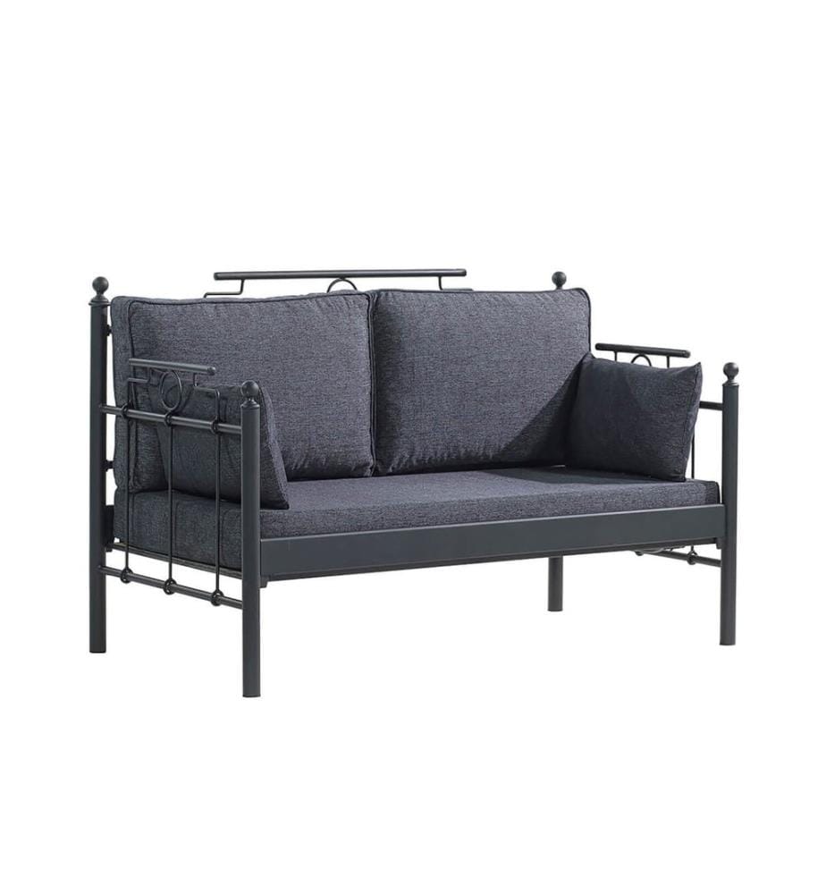 Nero, Divano Letto, 95X150X76 cm, Metallo Telaio