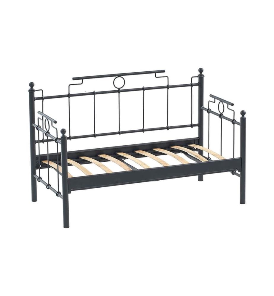 Nero, Divano Letto, 95X150X76 cm, Metallo Telaio