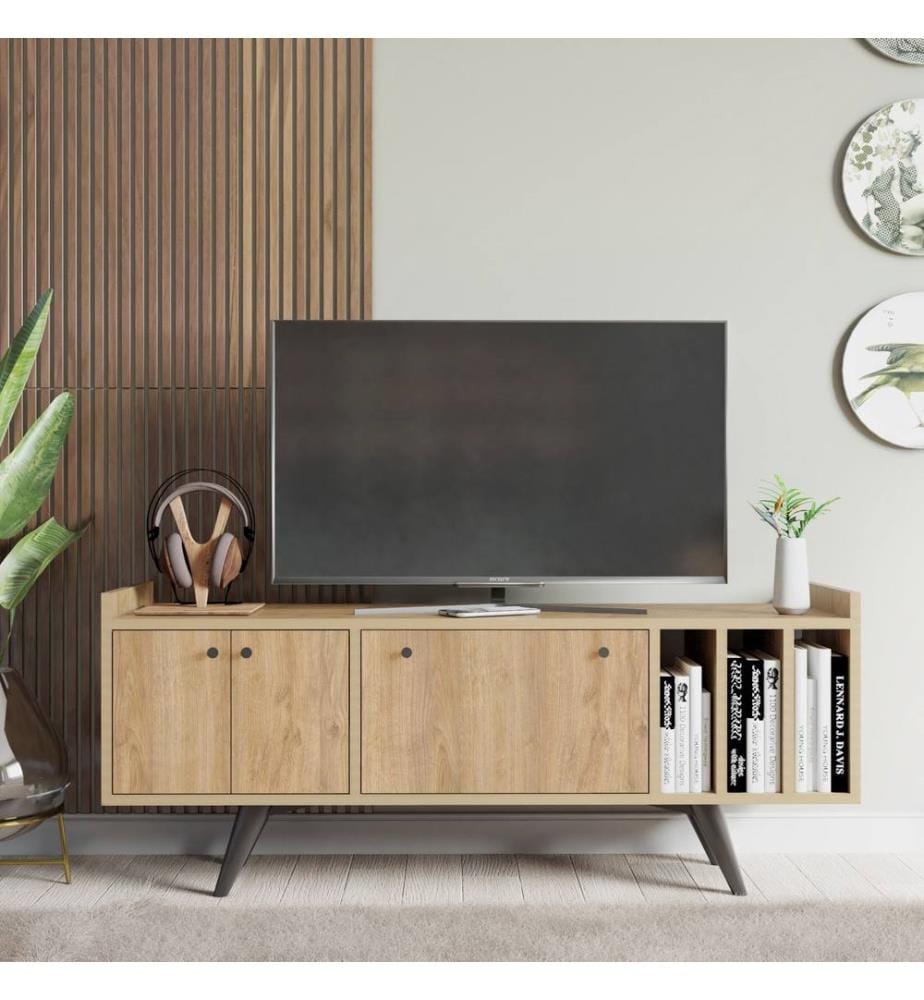 Color Rovere, Armadi Tv, 56X150X40 cm, Piastra Di Particelle Con Rivestimento Melamina