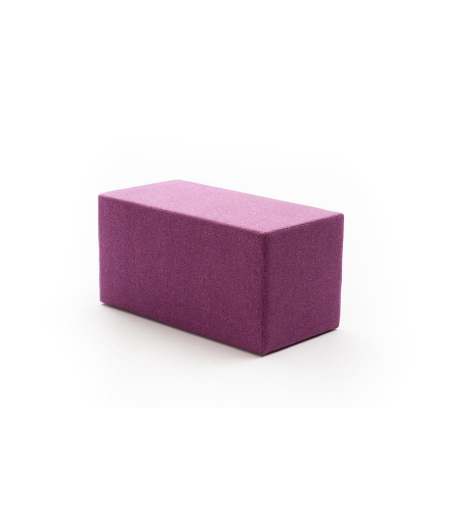 Hocker, lila, Rahmen: HOLZ, Bezug: 50 % BAUMWOLLE / 50 % POLYESTER