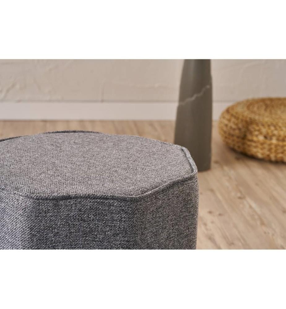 Hocker, anthrazit, Gestell: HOLZ, Bezug: 50 % BAUMWOLLE / 50 % POLYESTER