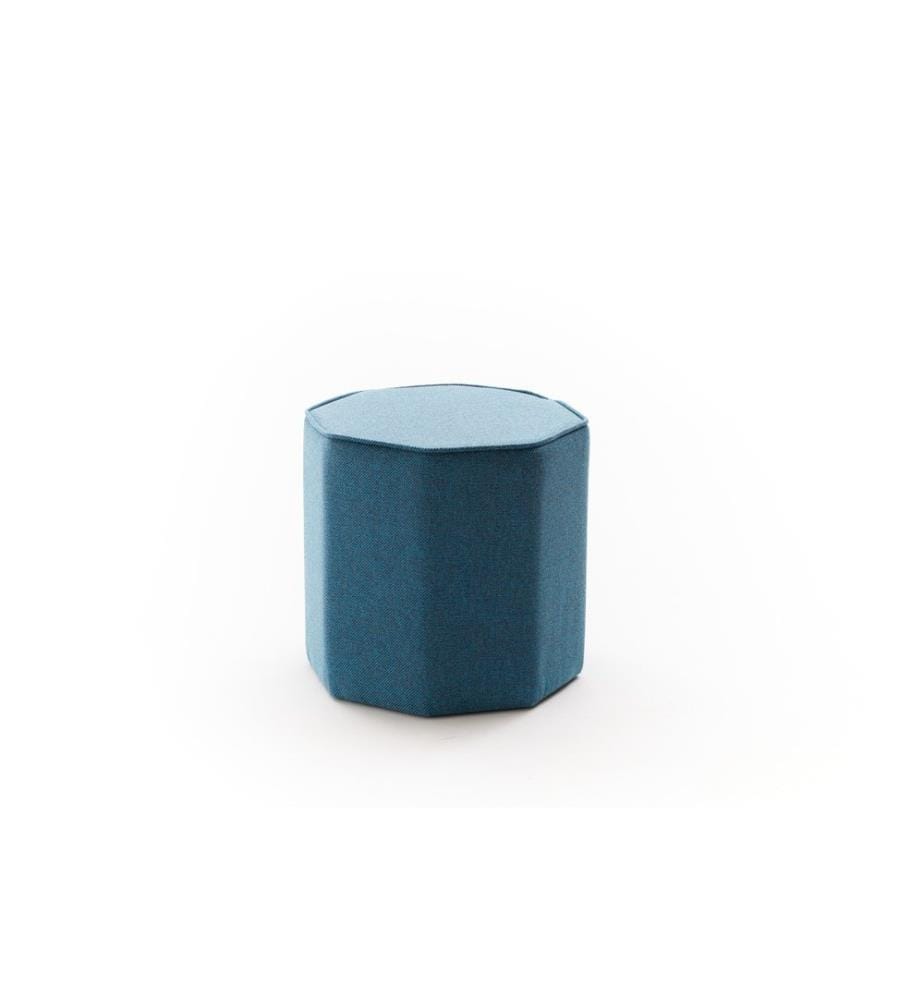 Pouf, Blu, Struttura: LEGNO, Tessuto: 50% COTONE / 50% POLIESTERE