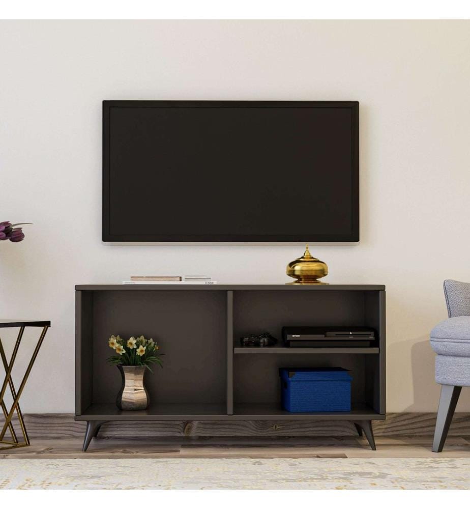 Antracite, Armadi Tv, 54X100X35 cm, Piastra Di Particelle Con Rivestimento Melamina