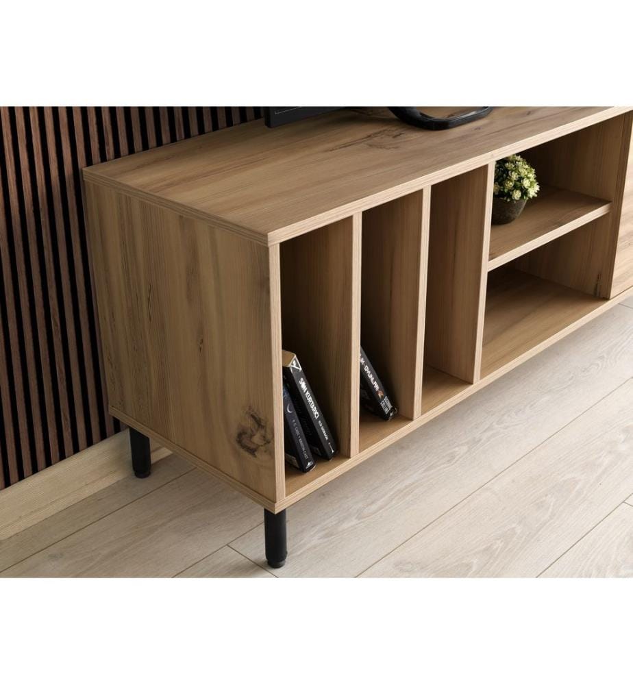 Color Rovere, Armadi Tv, 55X140X40 cm, Piastra Di Particelle Rivestita Di Melamina