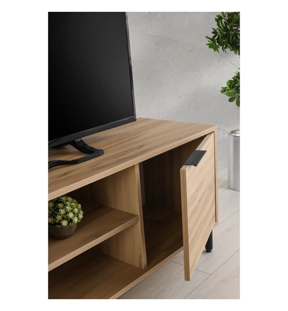 Color Rovere, Armadi Tv, 55X140X40 cm, Piastra Di Particelle Rivestita Di Melamina