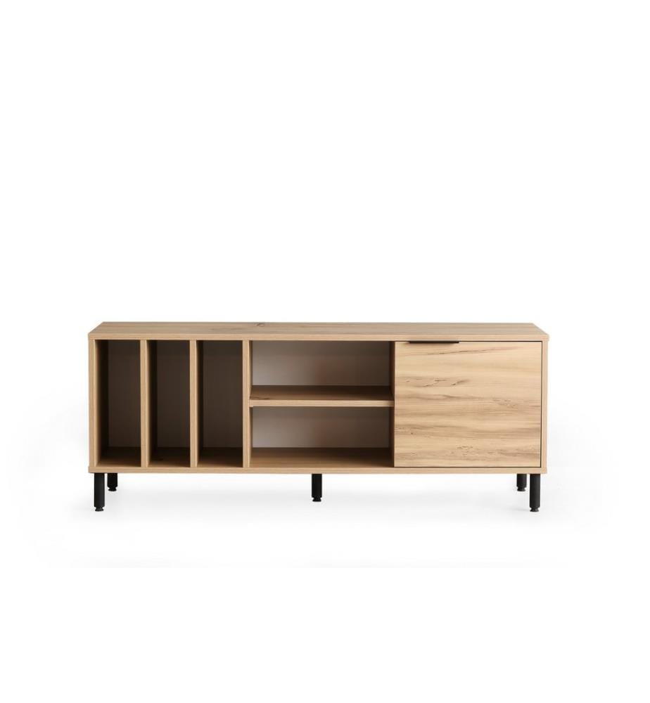 Color Rovere, Armadi Tv, 55X140X40 cm, Piastra Di Particelle Rivestita Di Melamina