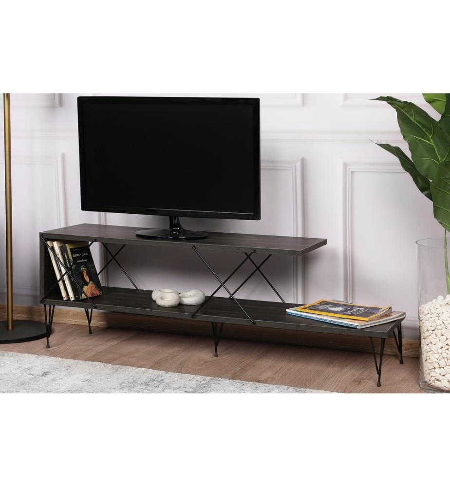 Marrone Scuro, Armadi Tv, 40X120X30 cm, Piastra Di Particelle Rivestita Con Melamina