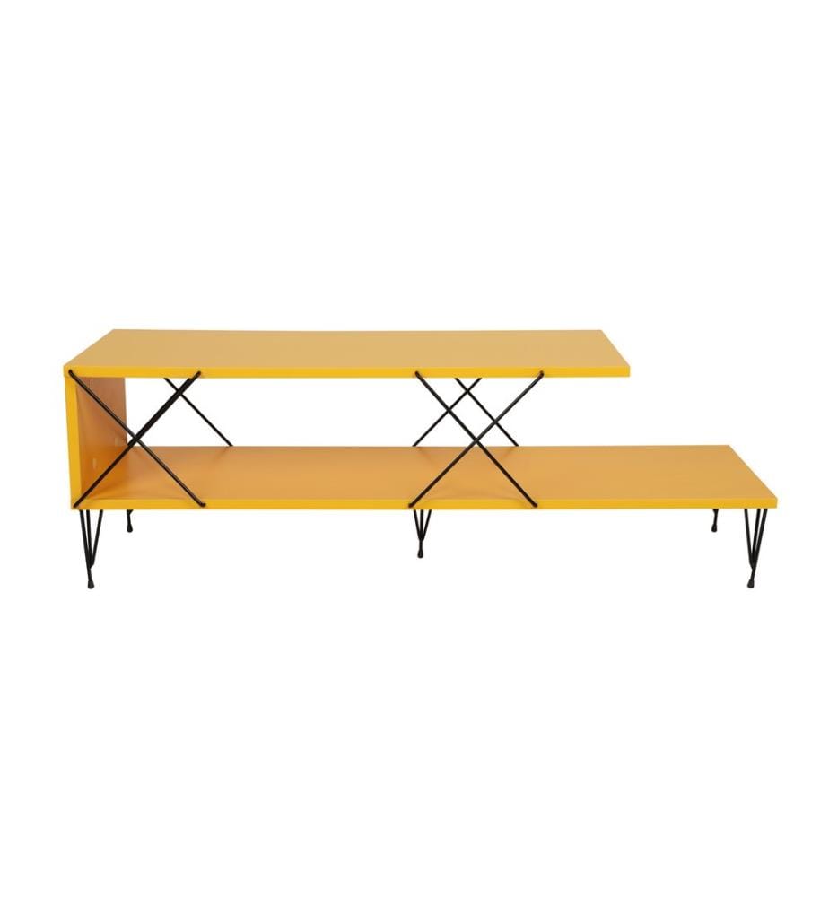 Giallo, Armadi Tv, 40X120X30 cm, Piastra Di Particelle Rivestite Con Melamina