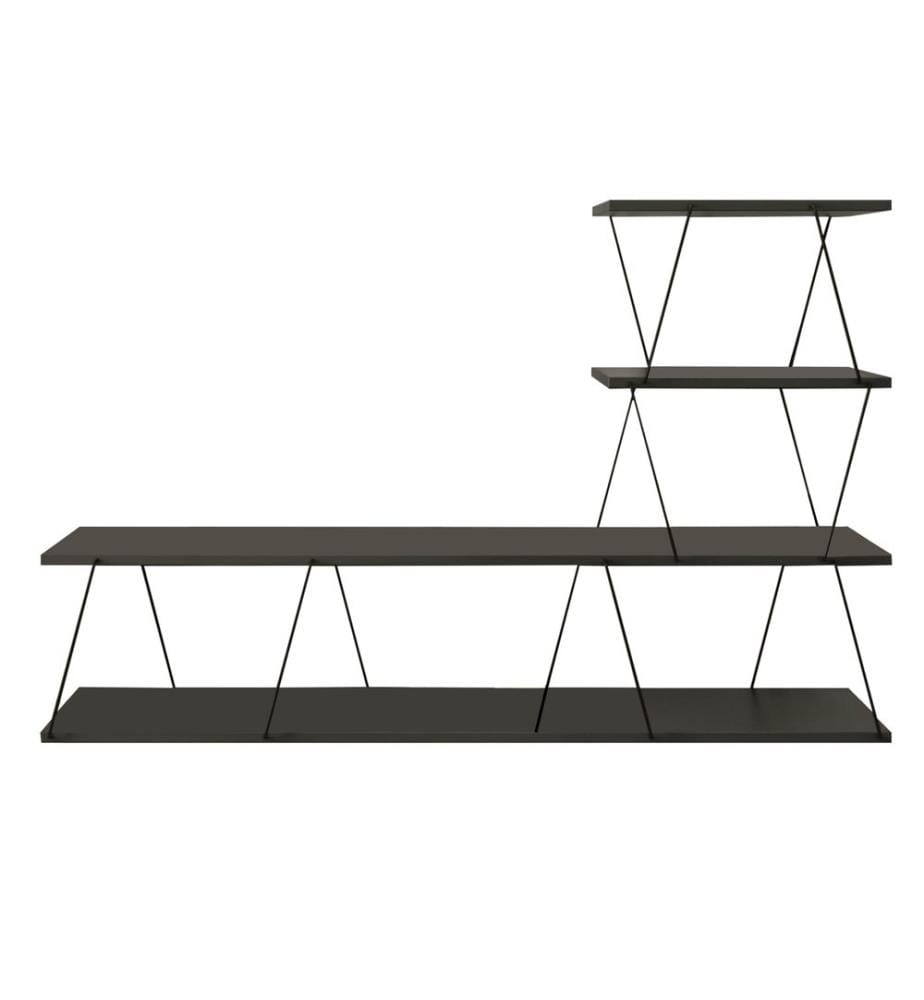 Antracite, Armadi Tv, 93X150X30 cm, Piastra Di Particelle Con Rivestimento Melamina
