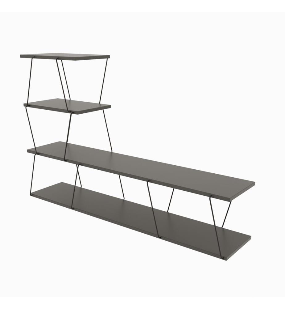 Antracite, Armadi Tv, 93X150X30 cm, Piastra Di Particelle Con Rivestimento Melamina
