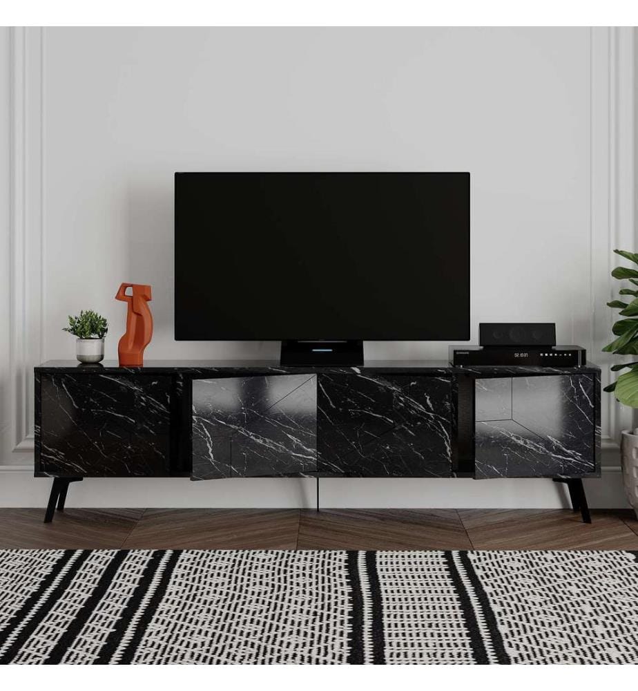 TV Stand, Bendir, 100% MELAMINE COATED PARTICLE BOARD