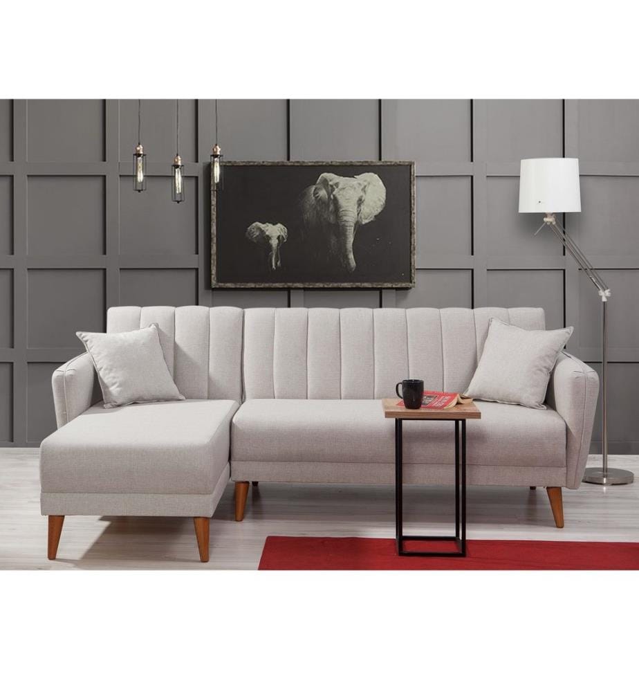 Sahne, Schlafsofas, Hornbeam Rahmen Holz , Metall
