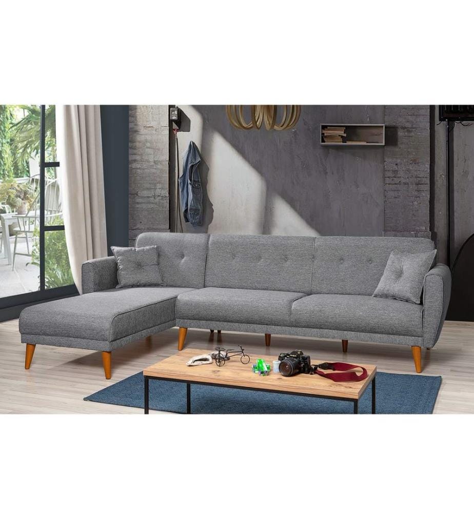 Dunkelgrau, Schlafsofas, Hornbeam Rahmen Holz