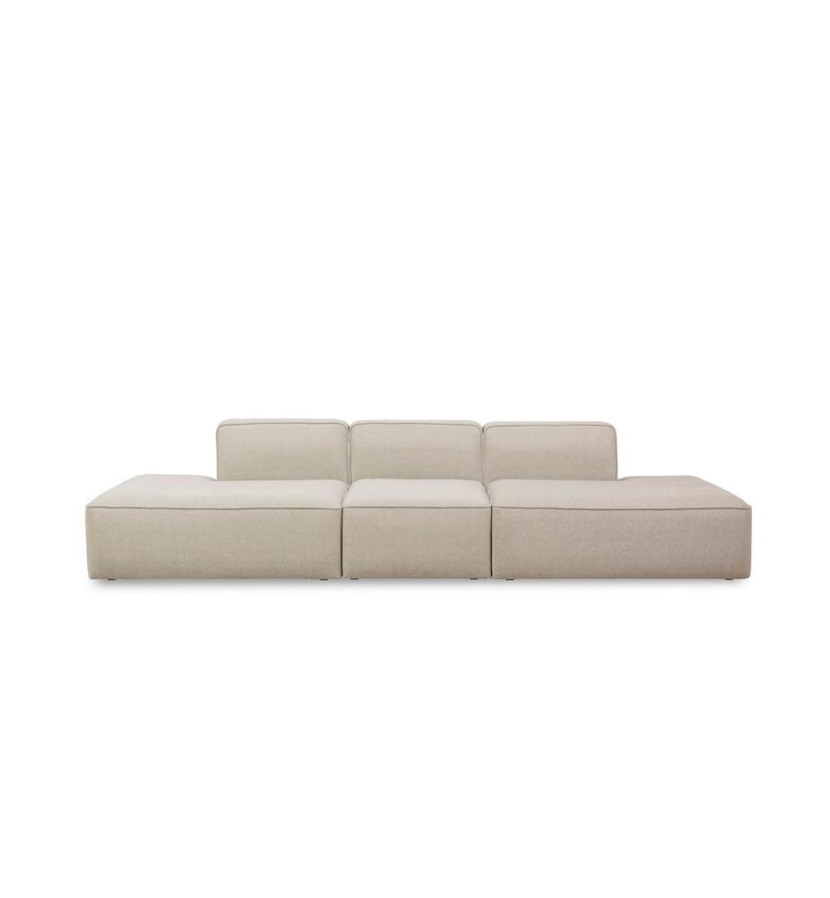 Ecksofa, Creme, Gestell: Buche & Fir Baum & Chipboard, Stoff: Soft Texture Fabric