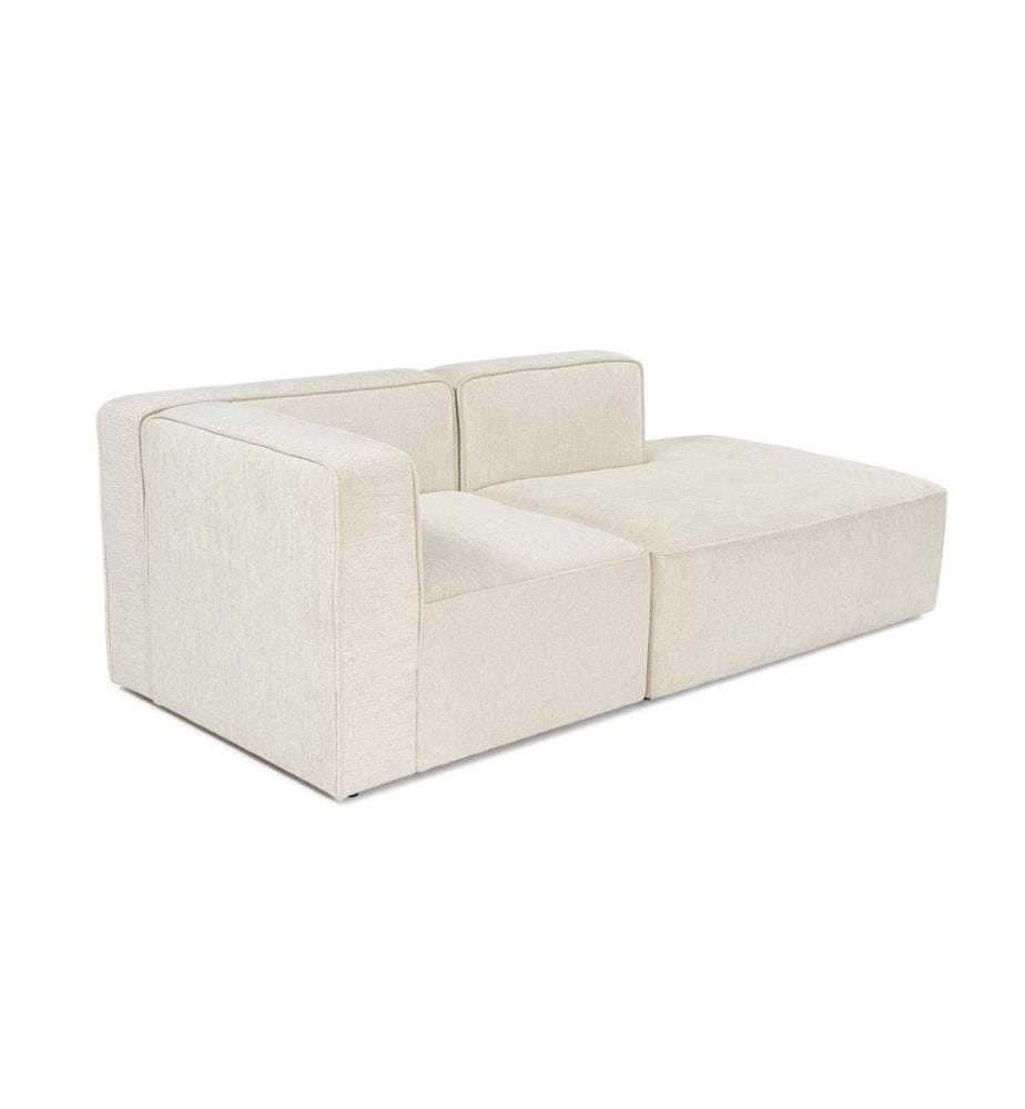Ecksofa, Creme, Gestell: Buche & Fir Baum & Chipboard, Stoff: Soft Texture Fabric