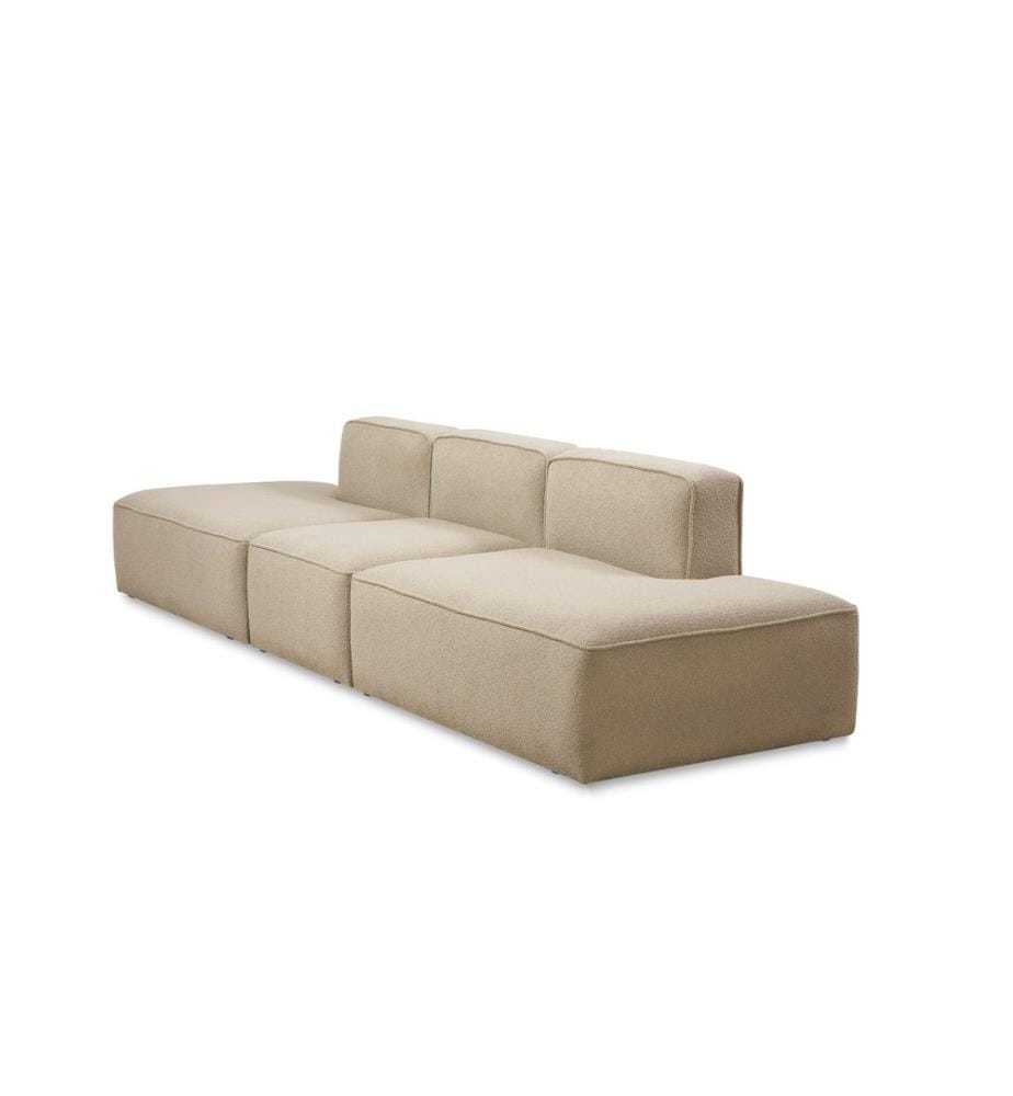 Corner Sofa, Cappuccino, Frame: BEECH & FIR TREE & CHIPBOARD, Fabric: SOFT TEXTURE FABRIC, Plastic Legs