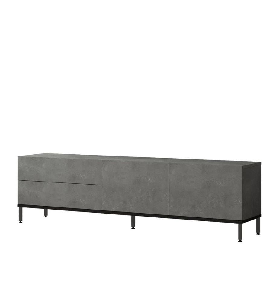 TV Stand, SilverBlack, Melamine Coated Particle Board