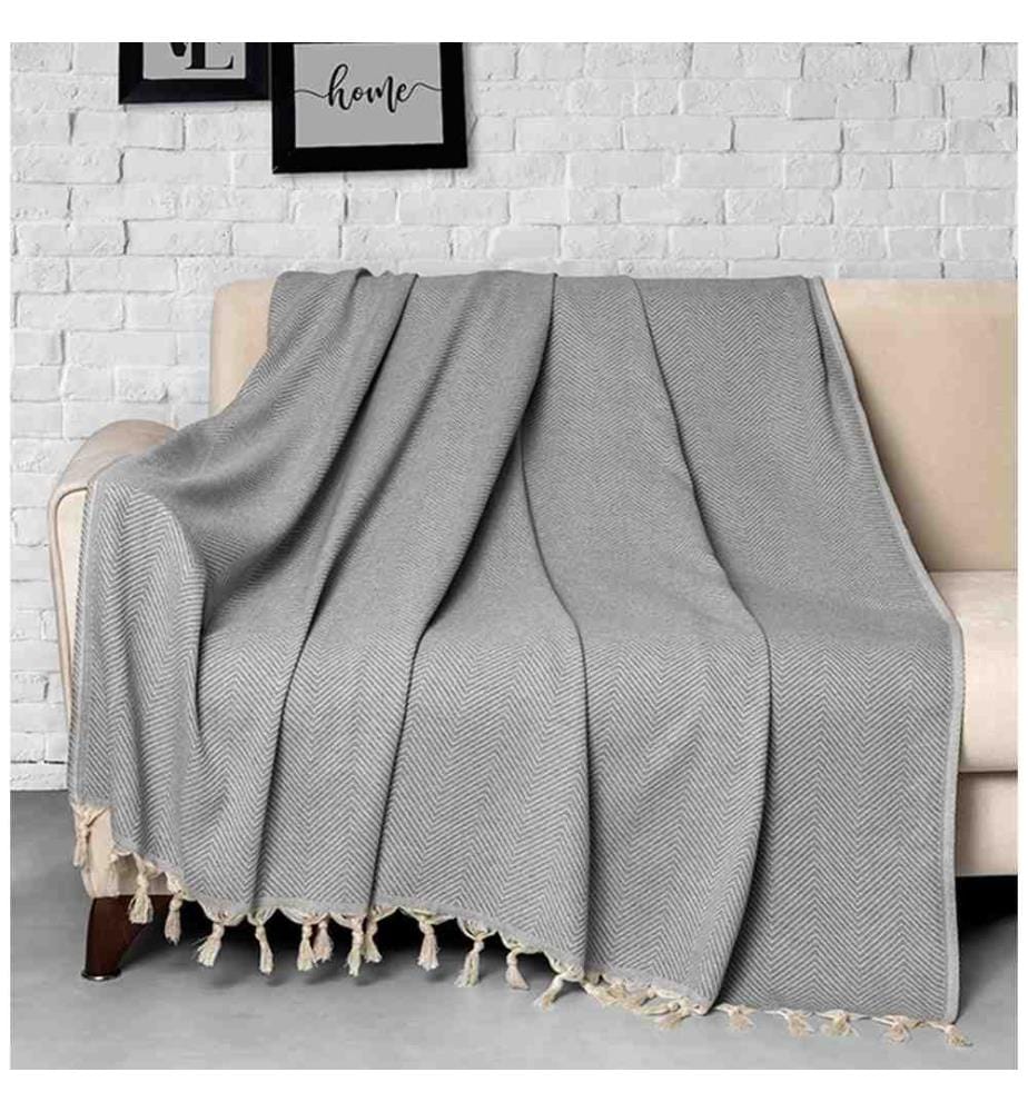 Copridivano, Grigio, 100% cotone